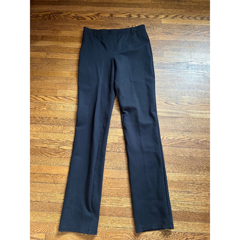 Quince Ultra-Stretch Ponte Straight Leg Pants Navy Blue Tall Small